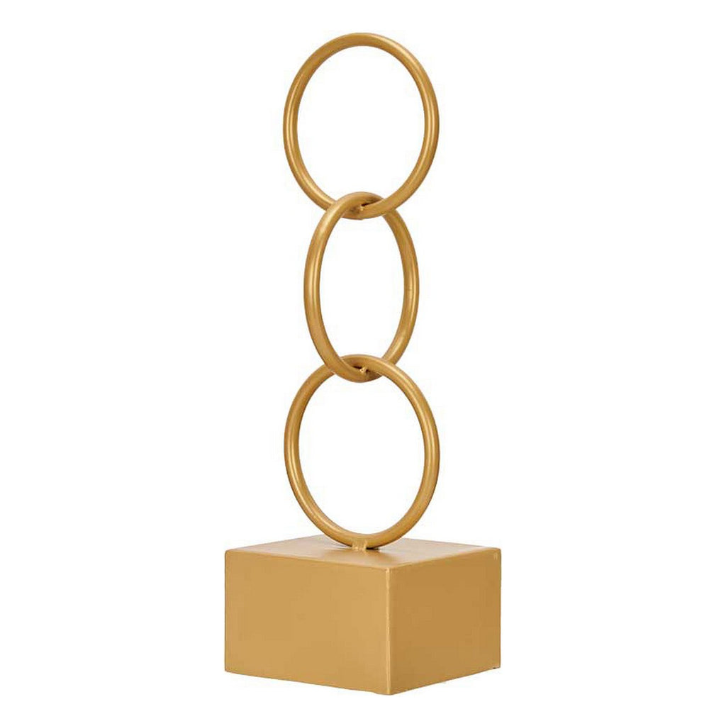 Figurine Décorative Anneaux — Métal Doré