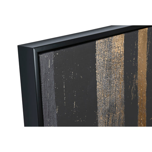 Diptyque Abstrait Or & Noir — Grand Format