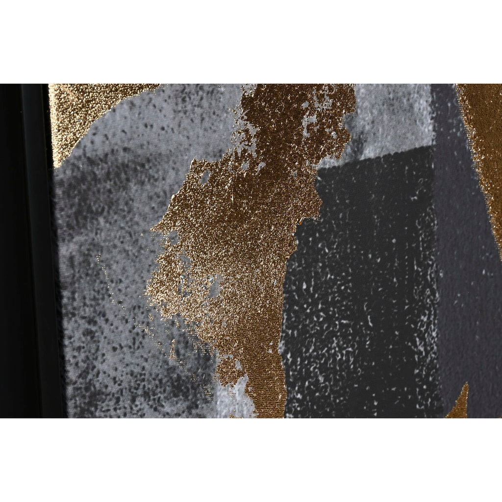 Diptyque Abstrait Or & Noir — Grand Format