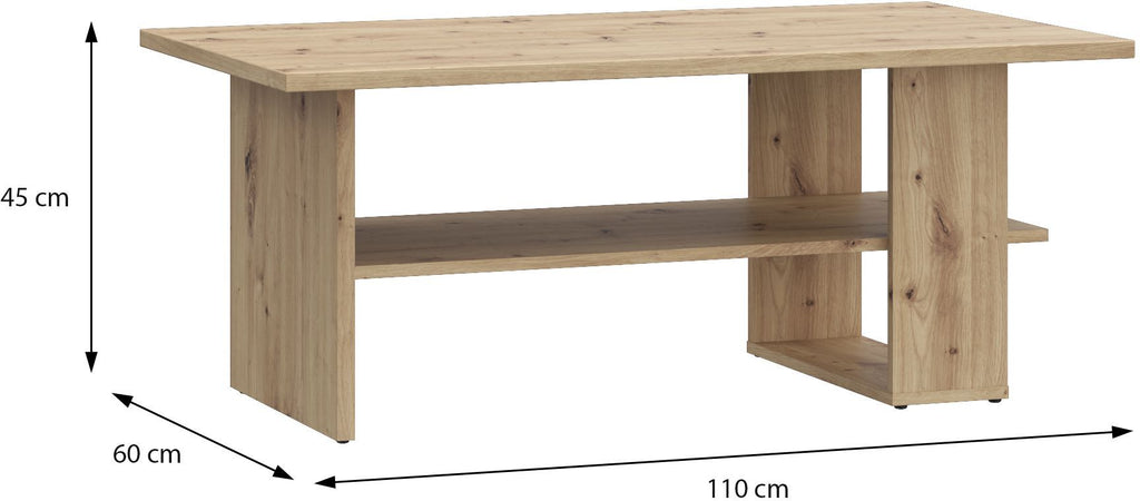 Table Basse Rectangulaire — Chêne Artisan