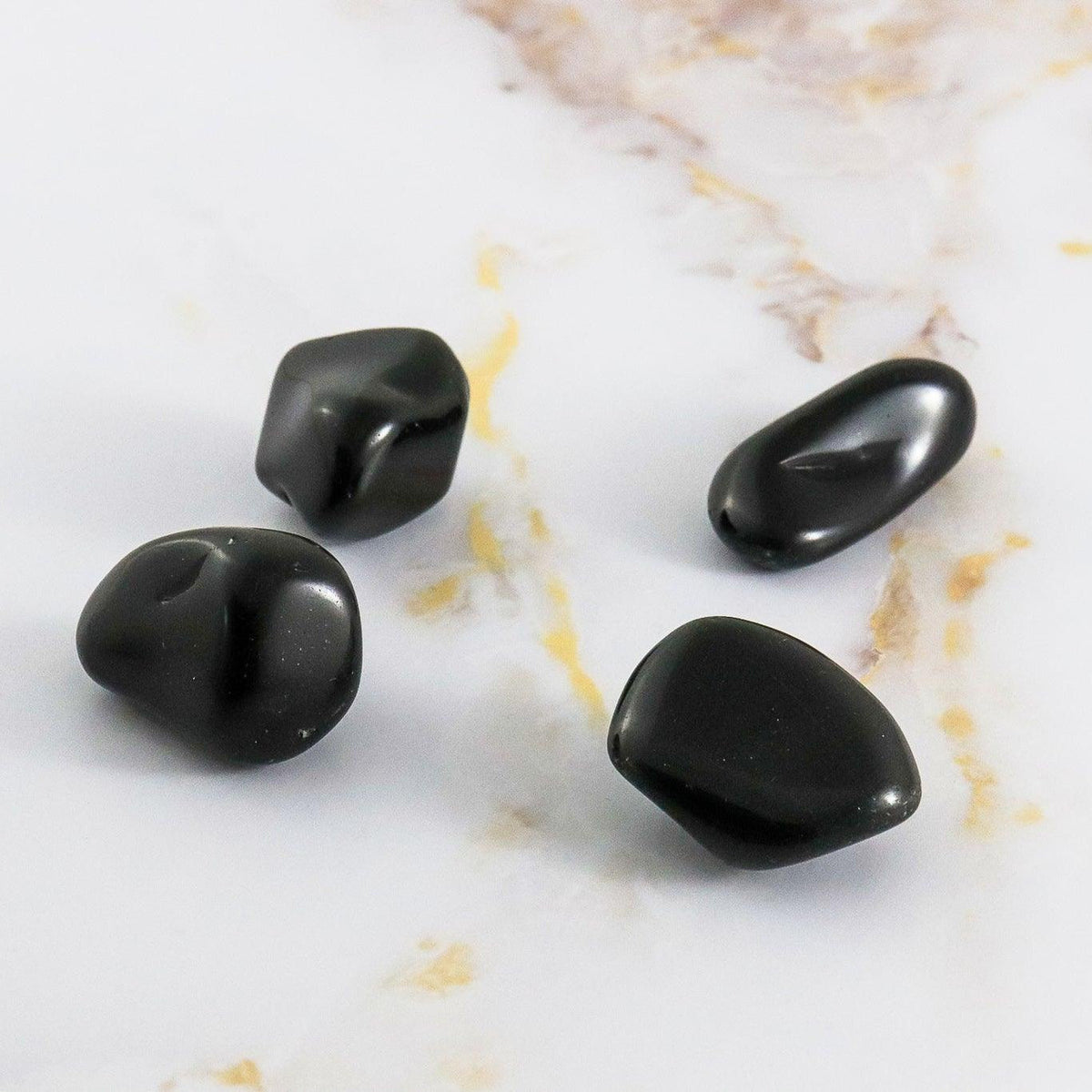 Pierre roulée en Obsidienne argentée